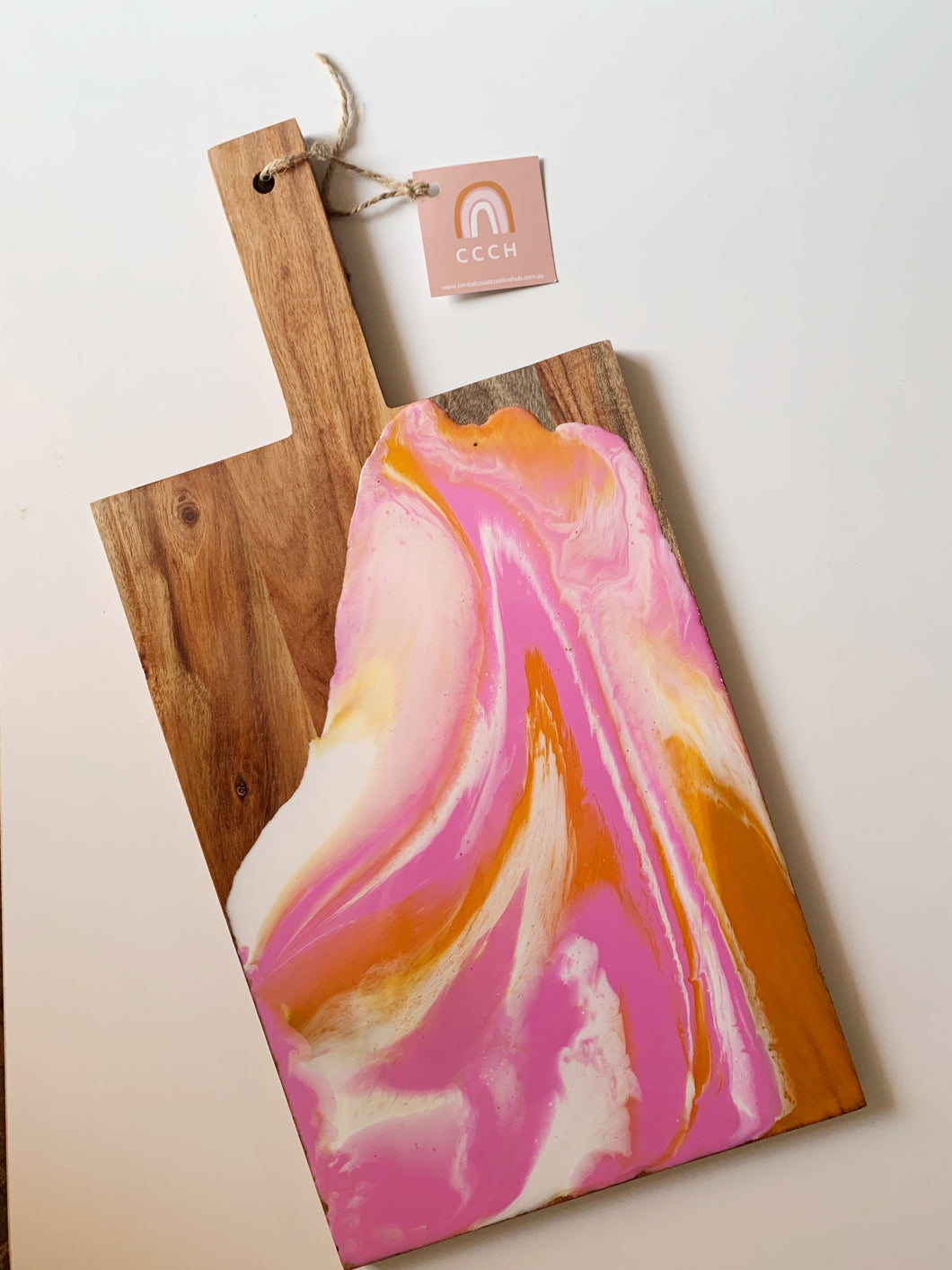 Resin Serving Board - Hot pink and Orange