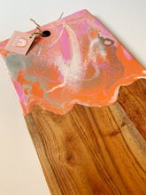 Load image into Gallery viewer, Resin Serving Board - Hot Pink and Tangerine

